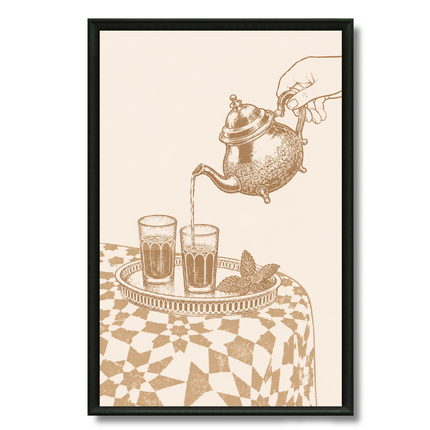 Tableau marocain – La table de thé illustration