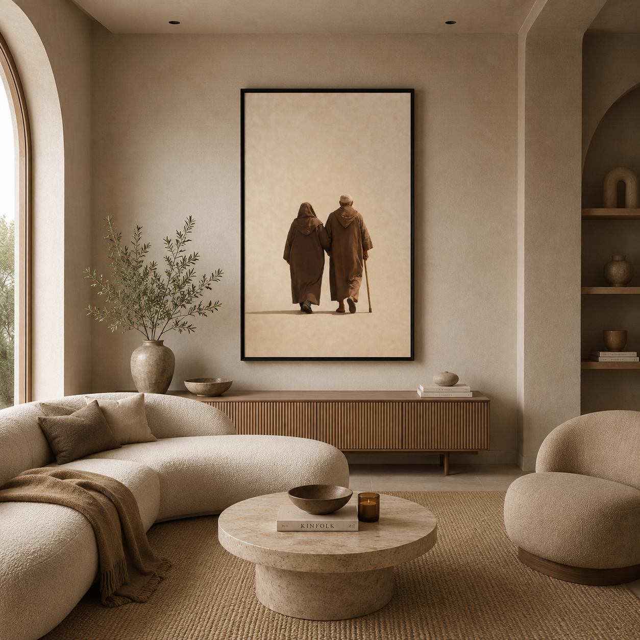 Tableau marocain – L’amour Marocain – XS : 30x20cm, Tableau en toile, Cadre Américain Noir