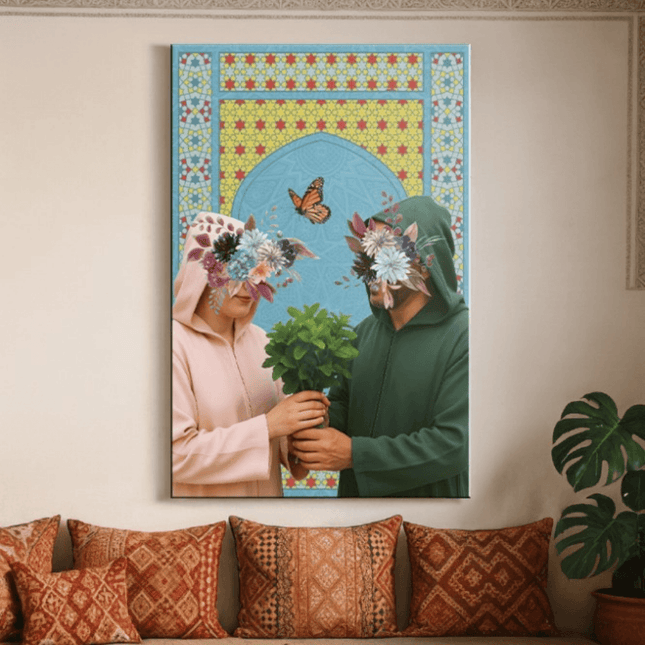Tableau marocain – Bouquet de Menthe Bleue version - Kolors France
