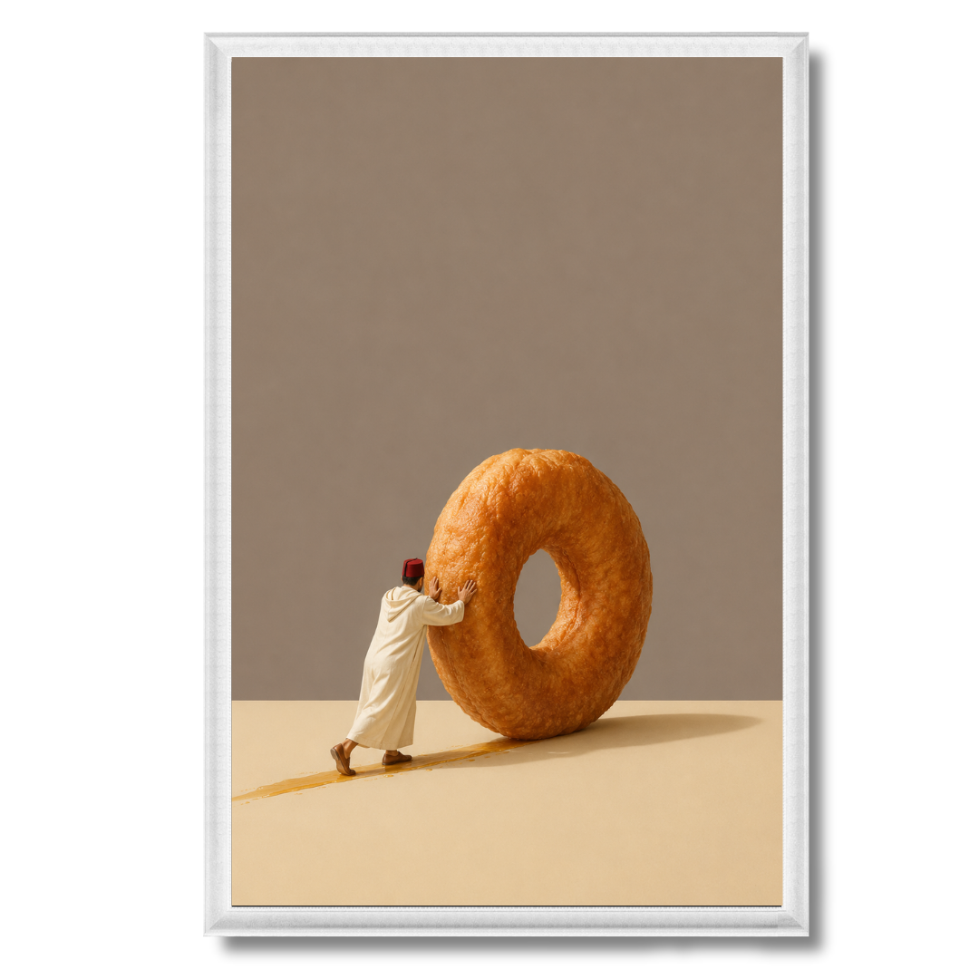 Tableau marocain – Sfenj Roue – XS : 30x20cm, Tableau en toile, Pas de cadre