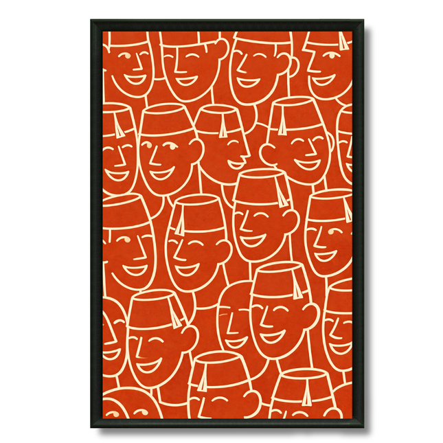 Tableau Art déco – Tarbouch Pop Orange