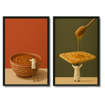 Duo Tableaux - Mssemen vie – 2xXS : 30x20cm, Tableau en toile, Pas de cadre