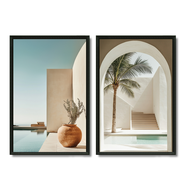 Duo Tableaux Riads Minimalistes