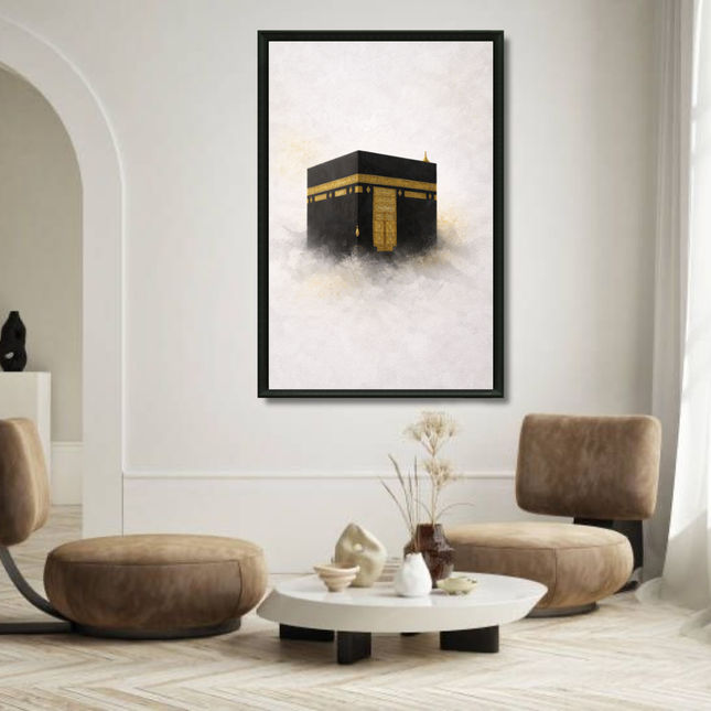 Tableau Islamique – Kaaba Abstrait