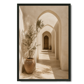 Tableau marocain – Les Arches du Riad – XS : 30x20cm, Tableau en toile, Pas de cadre