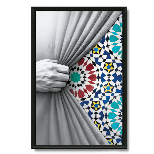 Tableau Marocain - Main & Zellige multicolore - Kolors France