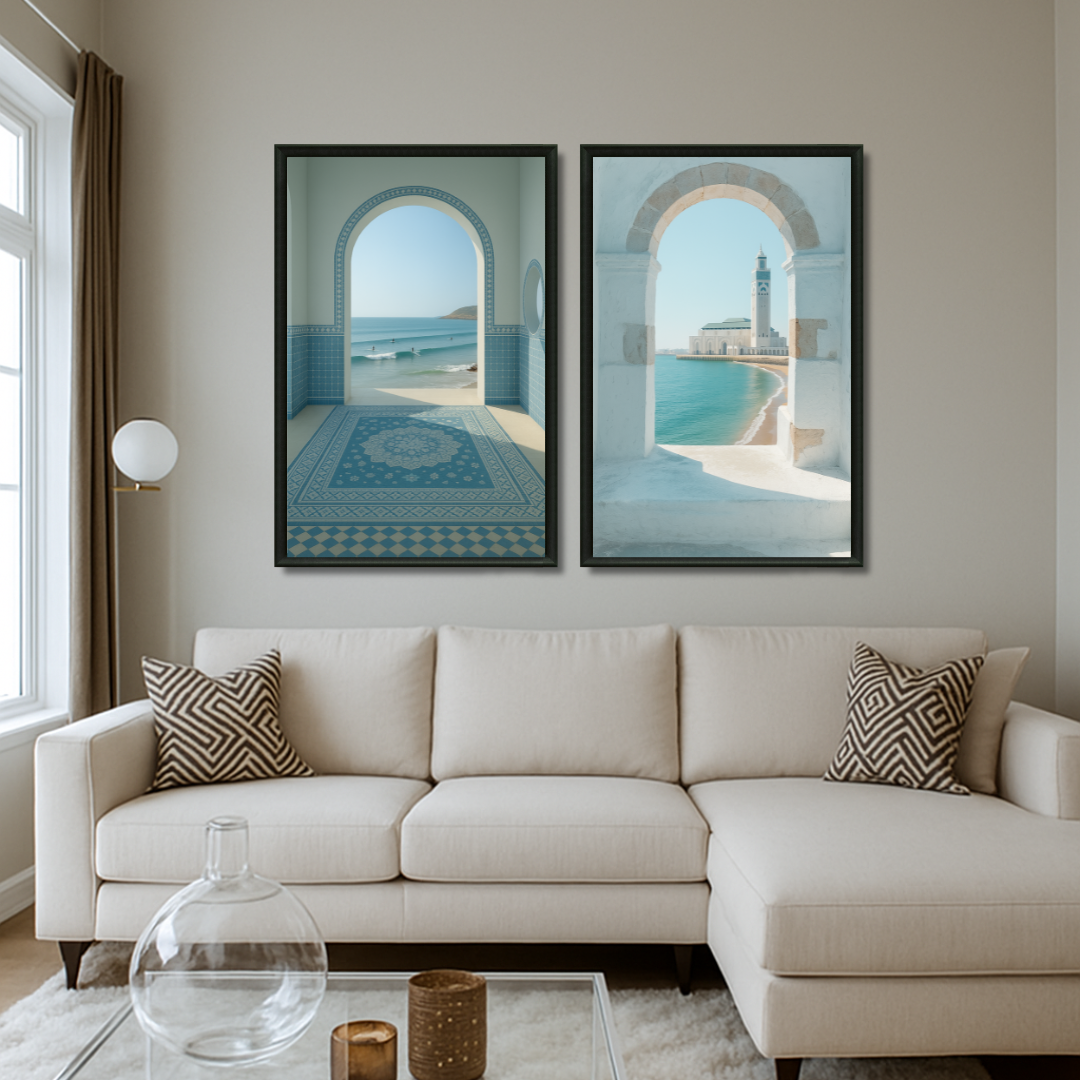 Duo tableaux belles vues marocaines paysages pack