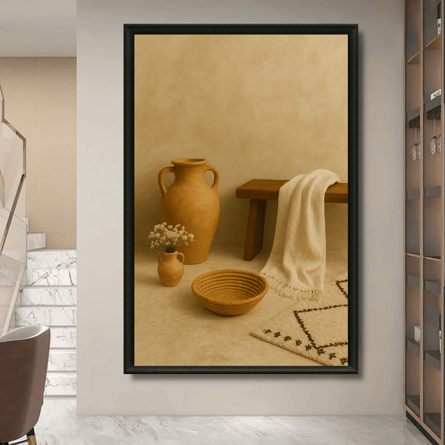 Tableau Marocain - Jarre et Tapis Berbère - Kolors France