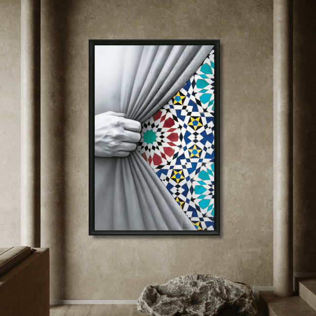 Tableau Marocain - Main & Zellige multicolore - Kolors France