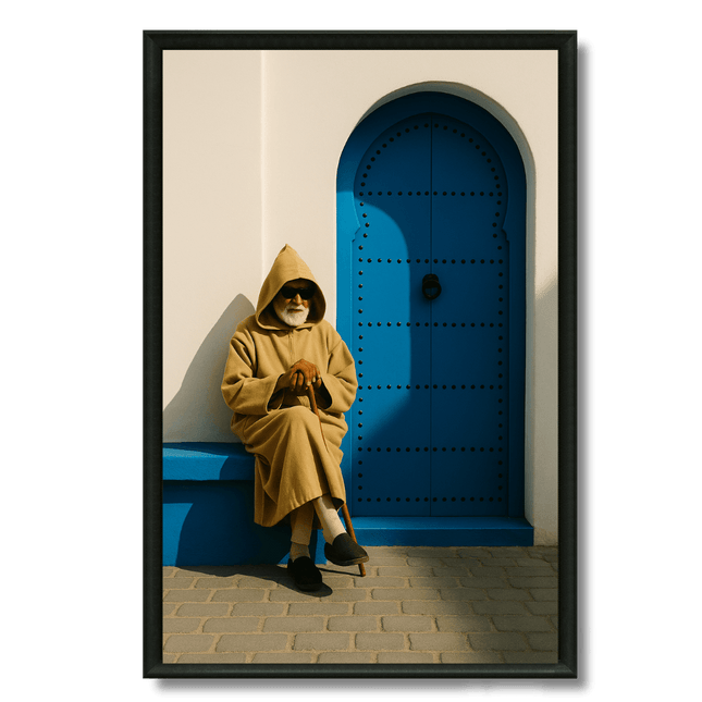 Tableau Marocain - vieil homme à la medina - Kolors France