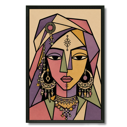 Tableau marocain – Masque Femme Berbère