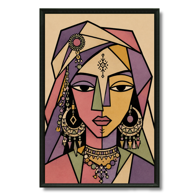 Tableau marocain – Masque Femme Berbère