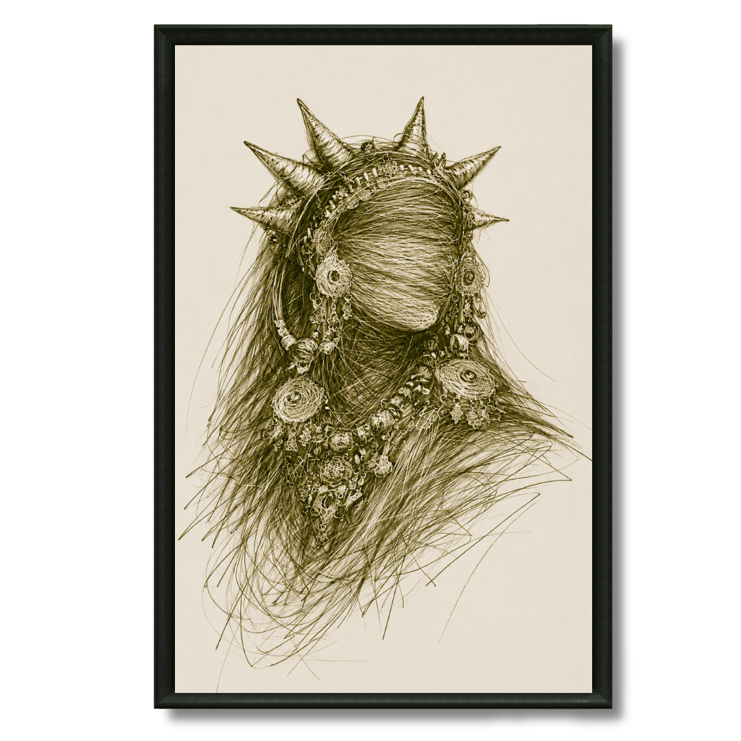 Tableau marocain – Amazigh Draw – XS : 30x20cm, Tableau en toile, Pas de cadre