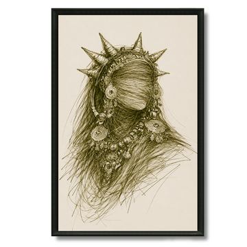 Tableau marocain – Amazigh Draw – XS : 30x20cm, Tableau en toile, Pas de cadre