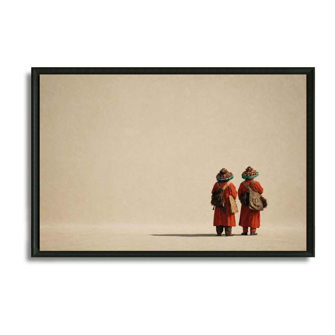 Tableau marocain – Porteurs d’eau – XS : 30x20cm, Tableau en toile, Pas de cadre