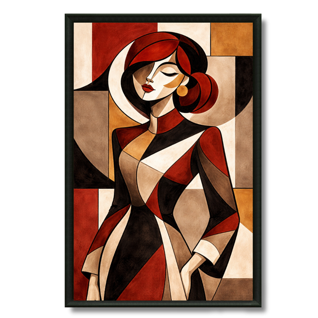 Tableau Art déco – Femme Géométrique