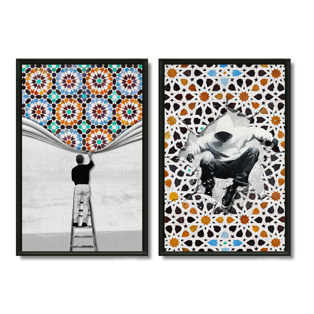 Duo Tableaux Décalage Zellij