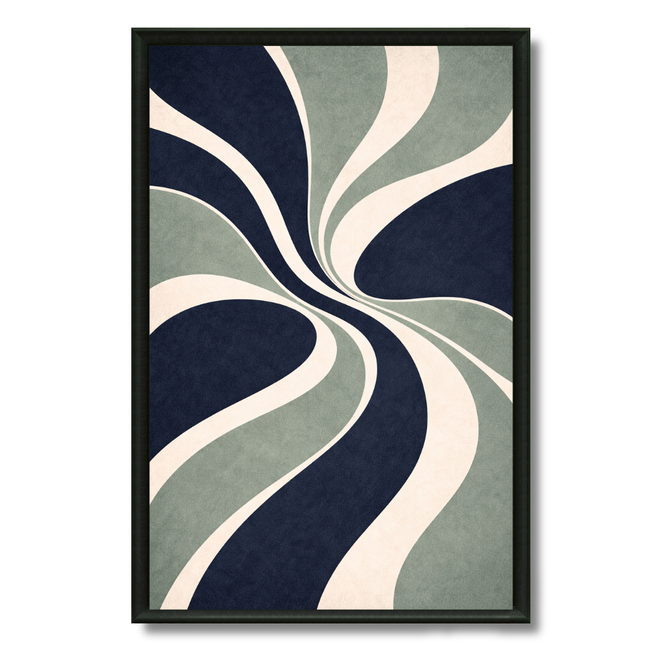 Tableau Art déco – Bleus Géométriques