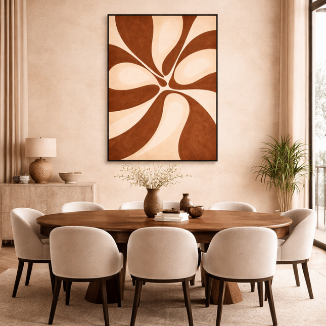 Tableau Art déco – Marron Géométrique