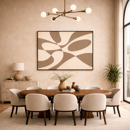 Tableau Art déco – Taupe Géométrique