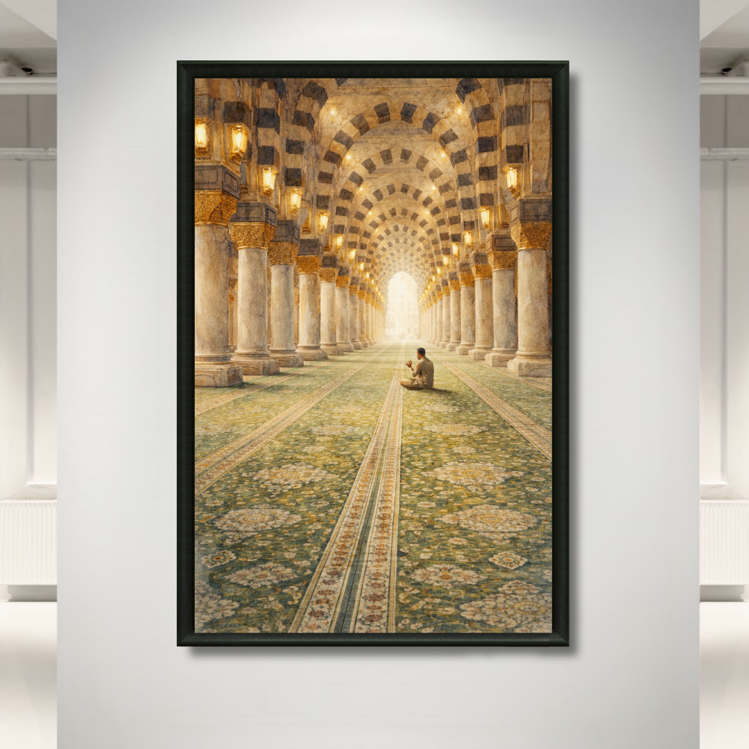 Tableau islamique Duaa Masjid Nabawi détail