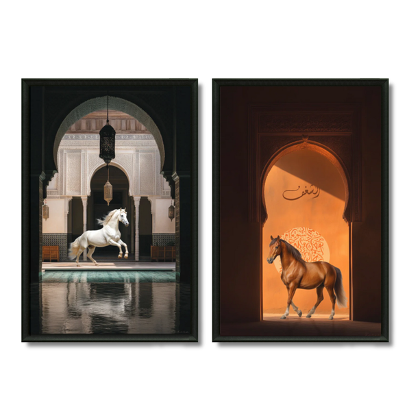 Duo Tableaux Les Chevaux du Riads