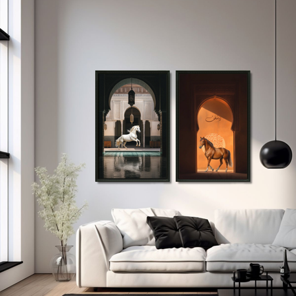 Duo Tableaux Les Chevaux du Riads