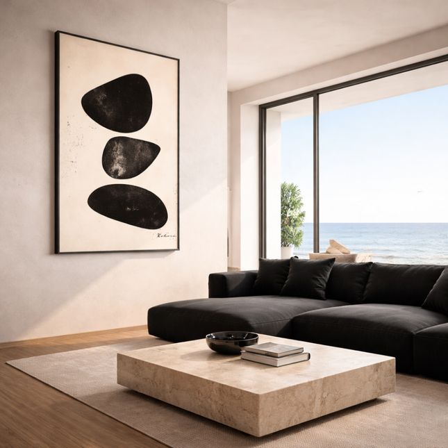 Tableau Art déco – Pierres Noires