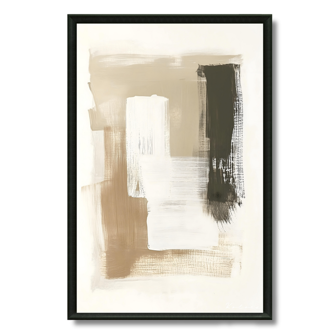 Tableau Abstrait – Verticalité Gris