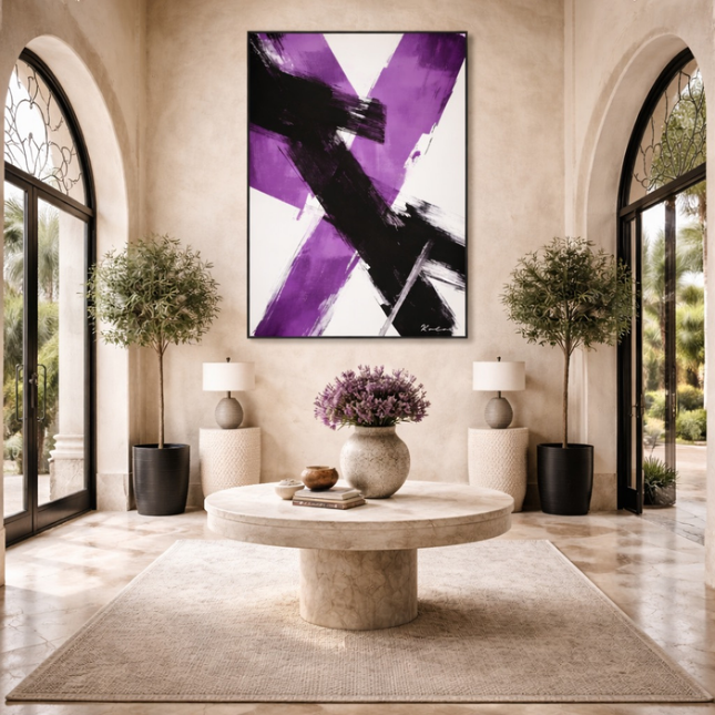 Tableau Abstrait – Abstrait Mauve