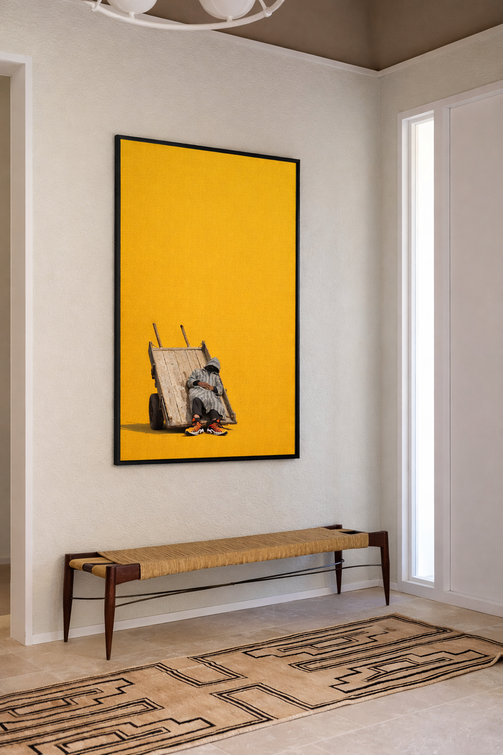 Tableau Keroussa jaune marocaine détail