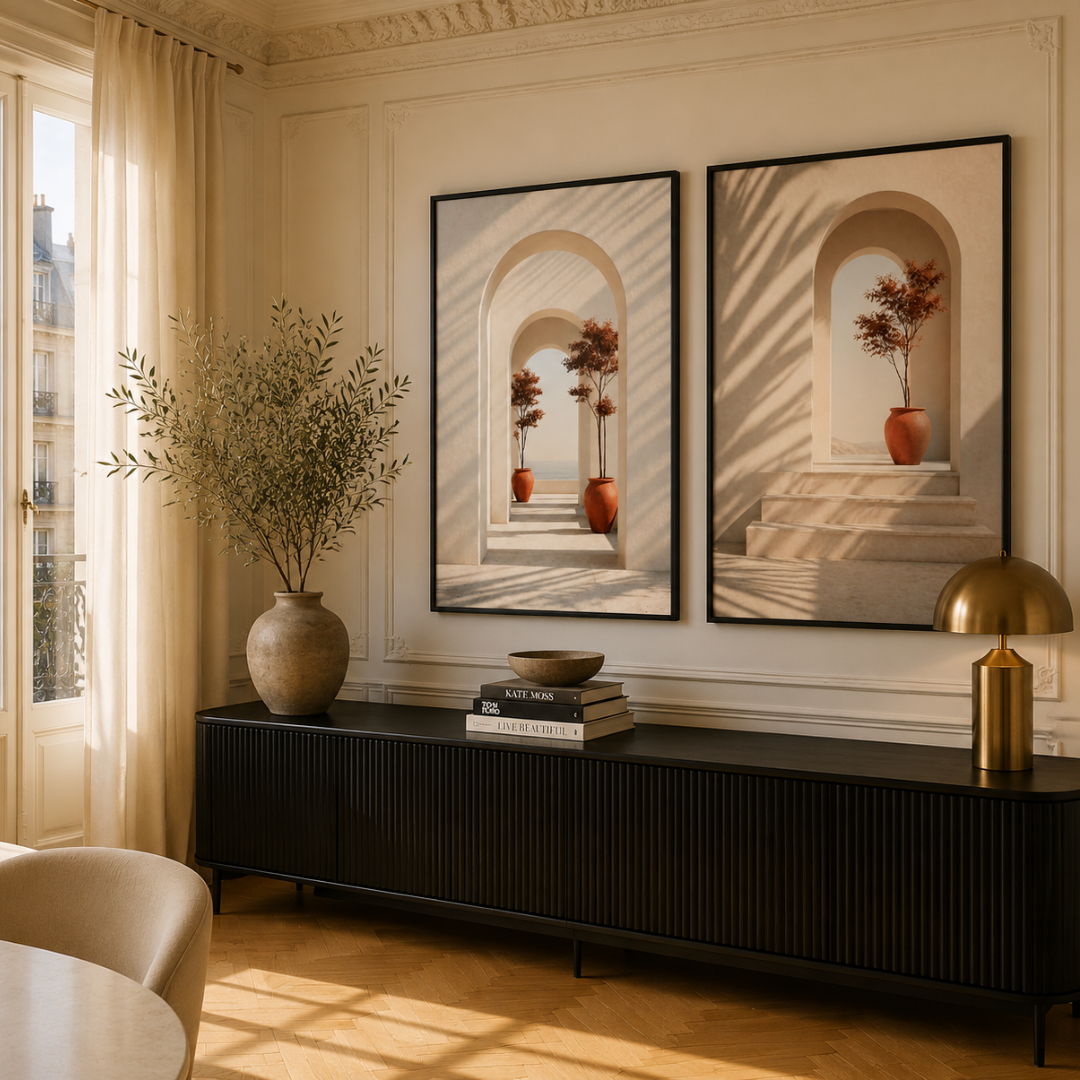Two Paintings - Morocco in Beige