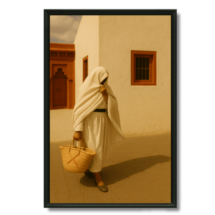 Tableau Marocain - Femme au haïk - Kolors France