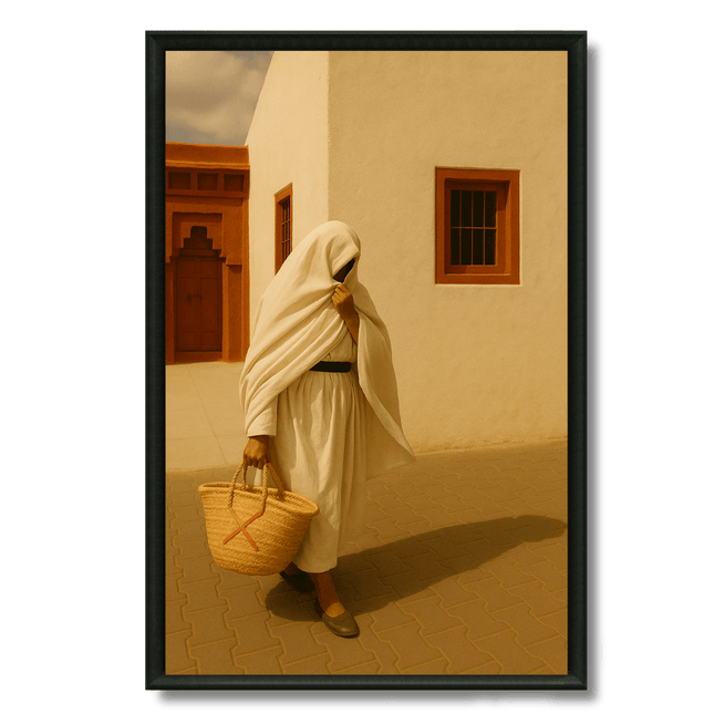 Tableau Marocain - Femme au haïk - Kolors France