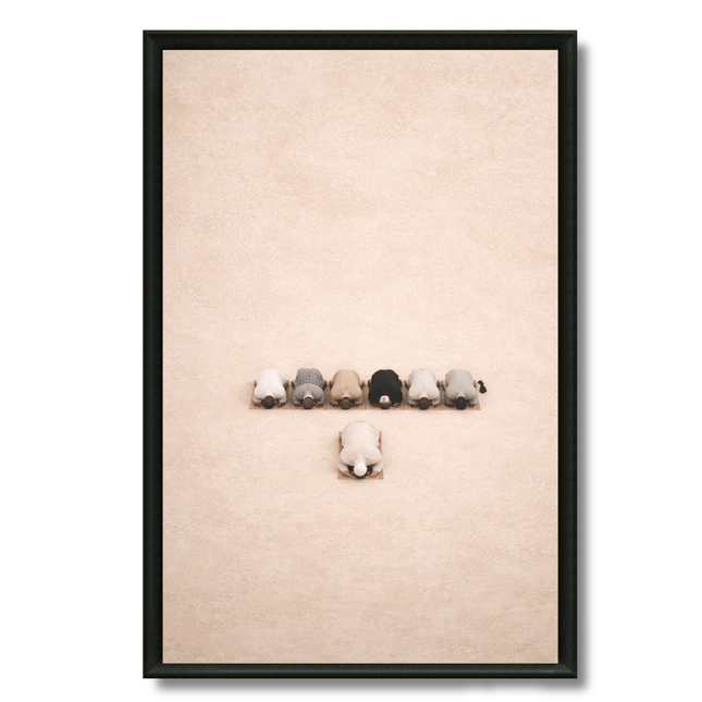 Tableau Islamique – Prière en groupe