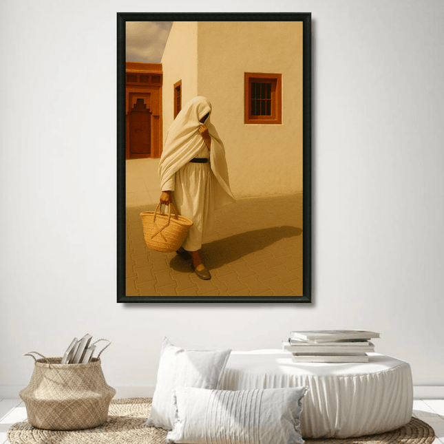 Tableau Marocain - Femme au haïk - Kolors France
