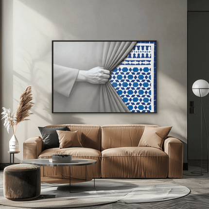 Tableau Marocain - Main & Zellige Bleu - Kolors France