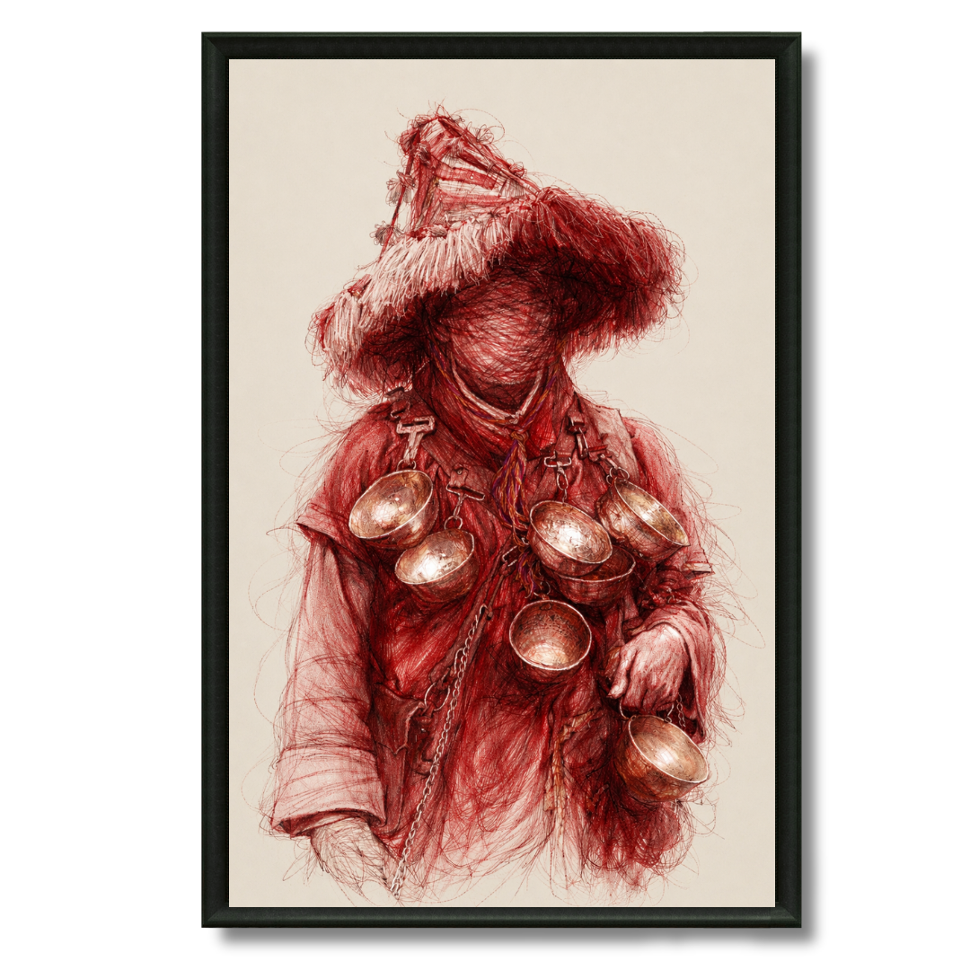 Tableau marocain – Guerrab Draw – XS : 30x20cm, Tableau en toile, Pas de cadre
