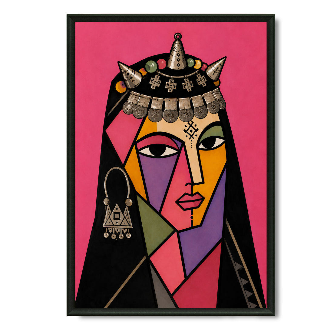 Marokkanisches Bild – Geometrische Frau