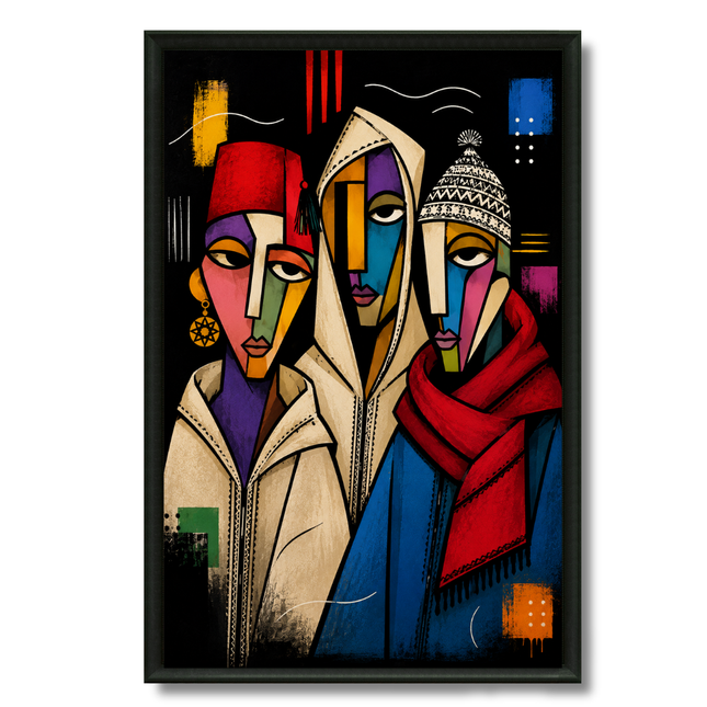 Tableau marocain – Masques trio