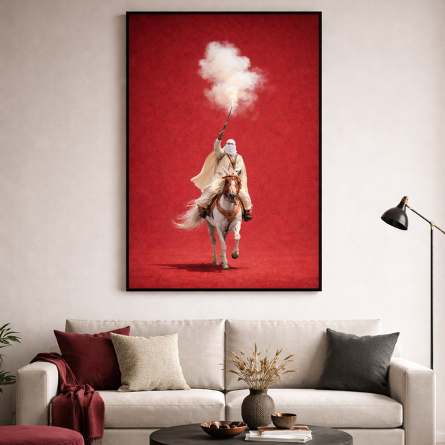 Tableau marocain – Tbourida rouge.