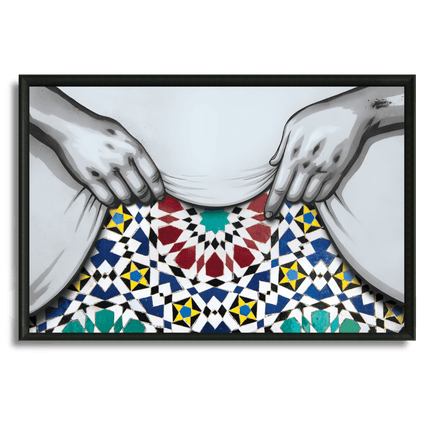 Tableau Marocain - Deux mains & Zellige étoilé - Kolors France