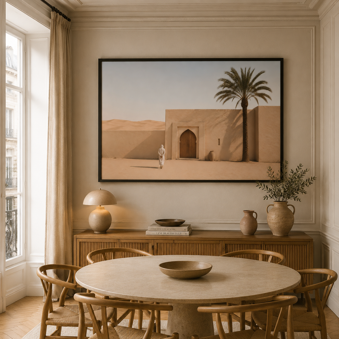 Tableau marocain – Sahara vie – XS : 30x20cm, Tableau en toile, Pas de cadre