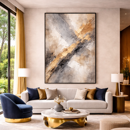 Tableau Abstrait – Golden line