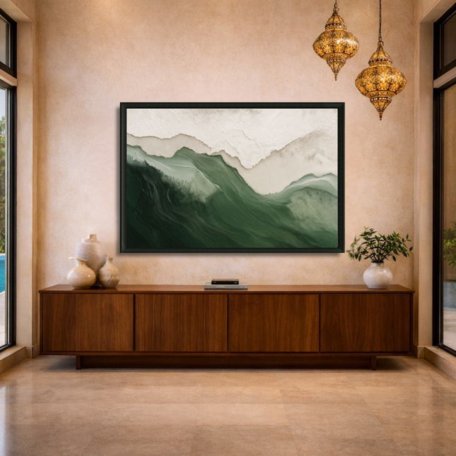 Tableau Abstrait – Expression Verte