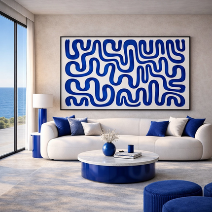 Tableau Art déco – Blue wave
