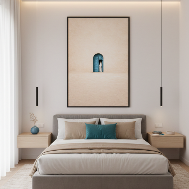 Tableau marocain – La porte bleu.