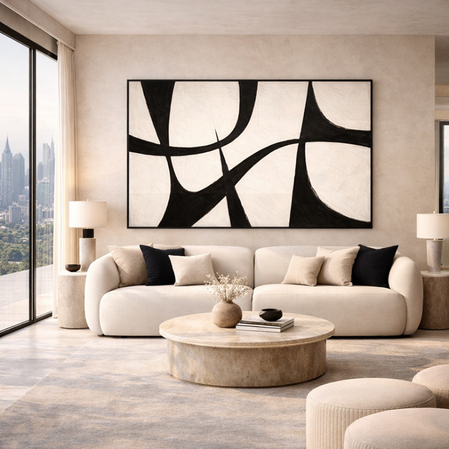 Tableau Art déco – Equilibre Black