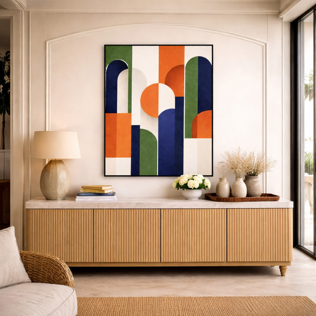 Tableau Art déco – Arcs Colorés