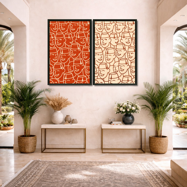 Duo Tableaux - Tarbouch Marocain Draw